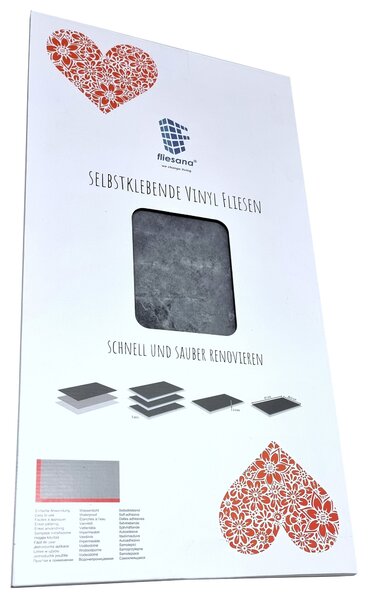 3 szt. KOMBÜSE Fliesana - Wodoodporne płytki samoprzylepne do łazienki i kuchni - Nowoczesny design - Efekt kamienia naturalnego - Naklejane na płytki kuchenne