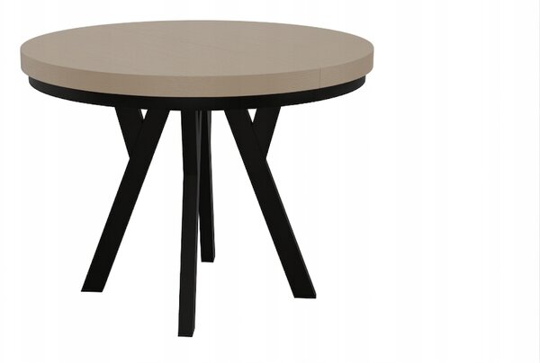 STÓŁ OKRĄGŁY ROZKŁADANY METAL LOFT SALON KUCHNIA POKÓJ 80cm+2x50cm KASZMIR