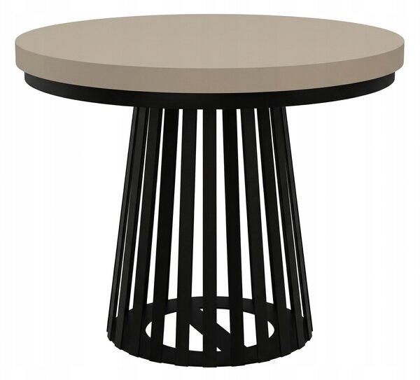 STÓŁ OKRĄGŁY ROZKŁADANY NOGA METAL SALON KUCHNIA 90cm+2x50cm KASZMIR