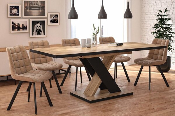 Stół do jadalni 85 x 138 cm kolor czarny FURNITEX ST16-FX