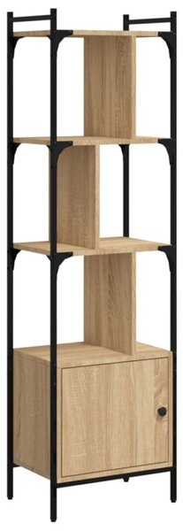 Biblioteczka z drzwiczkami, dąb sonoma, 44,5x30x154,5 cm