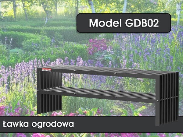 Ławka ogrodowa GDB02, 150 x 50 x 40 cm