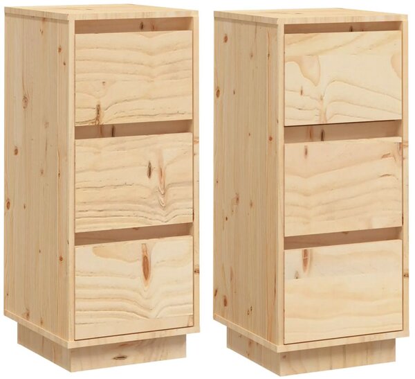 Zestaw 2 drewnianych komód z szufladami - Ewis 4X