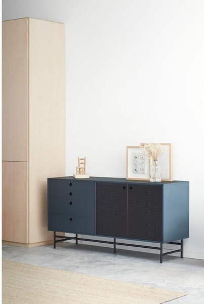 Czarno-niebieska komoda Teulat Punto, szer. 150 cm