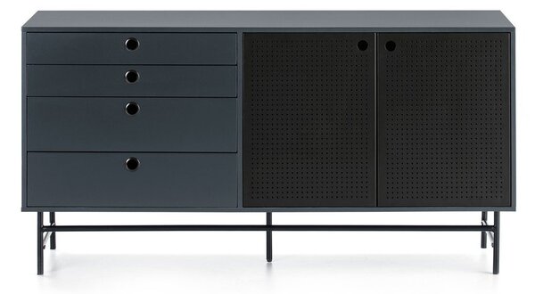 Czarno-niebieska komoda Teulat Punto, szer. 150 cm