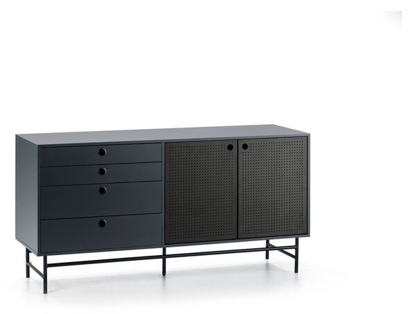 Czarno-niebieska komoda Teulat Punto, szer. 150 cm