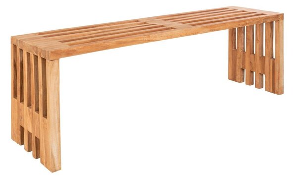 Ławka ogrodowa z drewna tekowego House Nordic Benidorm, 140x35 cm