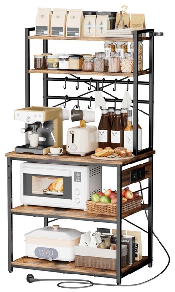 Półka Kuchenna Vevor Baker S Rack 800X400X1618Mm Z Haczykami I Listwą