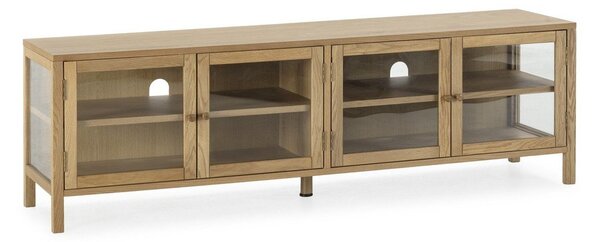 Szafka pod TV w dekorze dębu w naturalnym kolorze 160x50x40 cm Ceci – MOME
