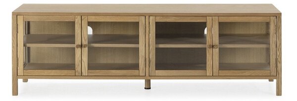 Szafka pod TV w dekorze dębu w naturalnym kolorze 160x50x40 cm Ceci – MOME