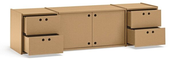 Szafka pod TV w naturalnym kolorze 157x42x40 cm Wally – Teulat
