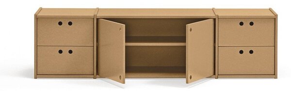 Szafka pod TV w naturalnym kolorze 157x42x40 cm Wally – Teulat
