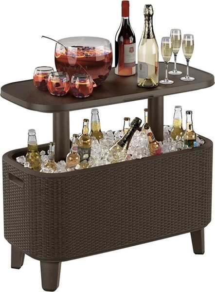 KETER 246891 Chłodziarka ogrodowa BevyBar - Otwarta: 83,5x40,5x75 cm i 56L - Brązowy