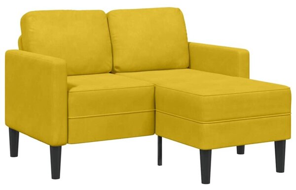 Sofa 2-osobowa z szezlongiem w ksztaÅcie litery l, Å¼Ã³Åta, 125cm
