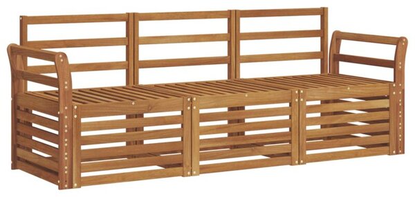 Zestaw mebli ogrodowych z litego drewna akacjowego - nowoczesna sofa modułowa na świeżym powietrzu