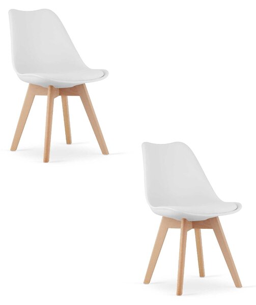 Krzesło Valora MARK białe x2 | Para białych krzeseł do minimalistycznych aranżacji