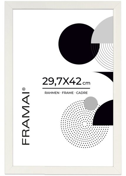 Biała ramka na zdjęcia 29,7x42 cm A3 FRAMAI®