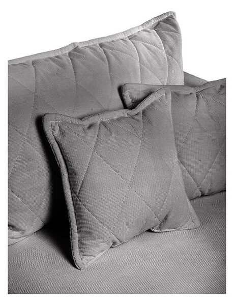 Szara sztruksowa rozkładana/ze schowkiem sofa 215 cm Bjork – Bonami Selection
