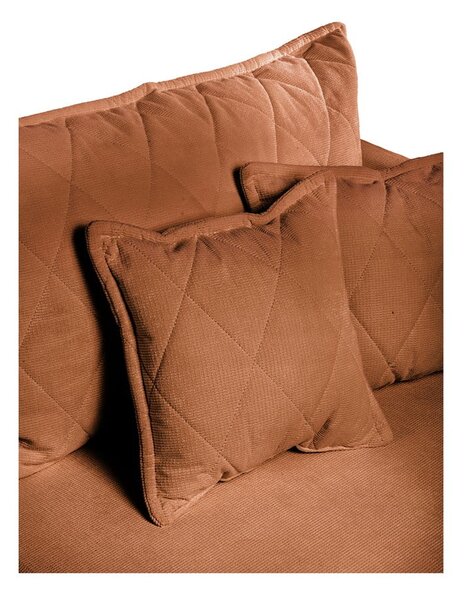 Brązowa sztruksowa rozkładana/ze schowkiem sofa 215 cm Bjork – Bonami Selection