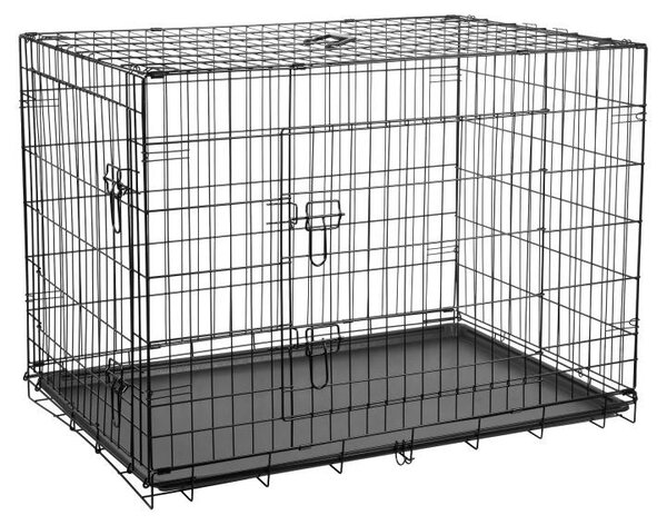 Metalowa klatka dla psa, kojec XXXL 122x76x83 cm, REBEL ANIMALS