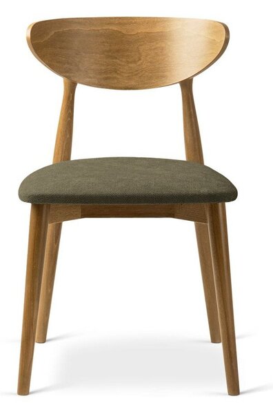 Krzesło sztaplowane z litego drewna bukowego w kolorze khaki/w naturalnym kolorze Leon – Micadoni
