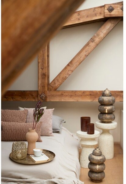 Okrągły stolik z lastryko ø 32 cm Moravit – Light & Living