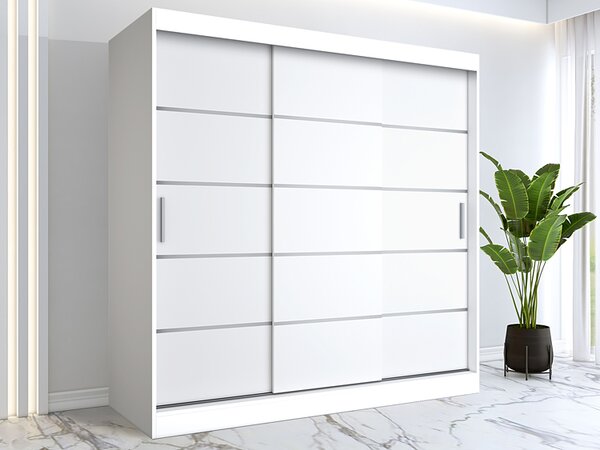 Szafa przesuwna biały mat 200 cm C7-D67