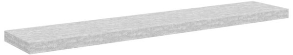 Półka ścienna, szarość betonu, 120 x 23,5 x 3,8 cm, mdf