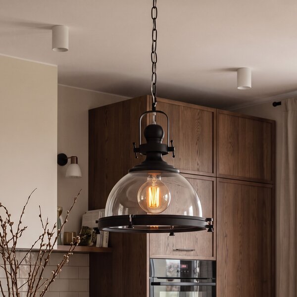 LAMPA WISZĄCA LOFT CZARNA FALCO