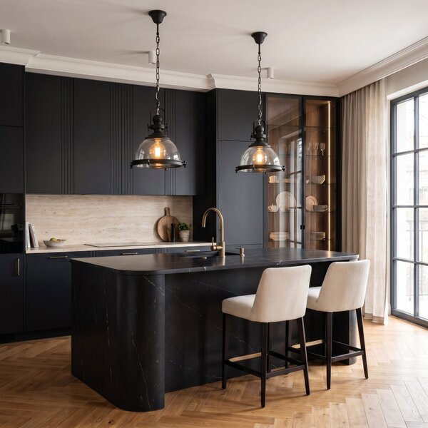 LAMPA WISZĄCA LOFT CZARNA FALCO