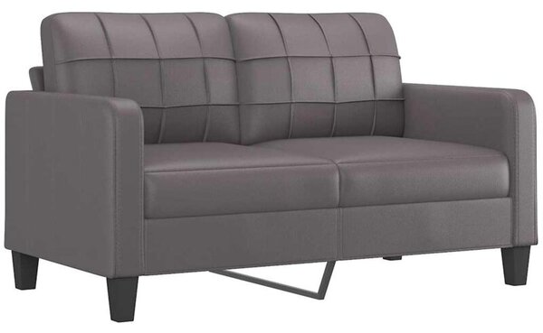 Sofa, 2-osobowa szary, 140 cm, sztuczna skÃ³ra
