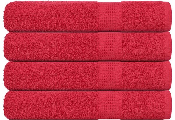 Ręczniki, frogn, 4 szt., czerwone, 100x200 cm, 360 g/m²