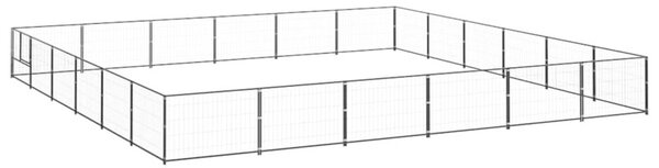 Kojec dla psa, czarny, 36 m², stalowy
