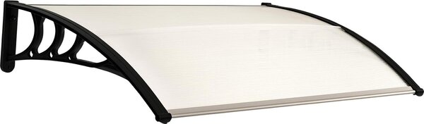 Zadaszenie Outsunny na drzwi wejściowe 75 x 100 cm zadaszenie jednospadowe poliwęglanowe białe