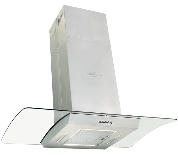 Okap kuchenny LED, stal nierdzewna, 90 cm, 756 m³/h