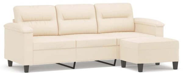 Sofa 3-os. z podnÃ³Å¼kiem, beÅ¼owa, 180 cm, obita mikrofibrÄ