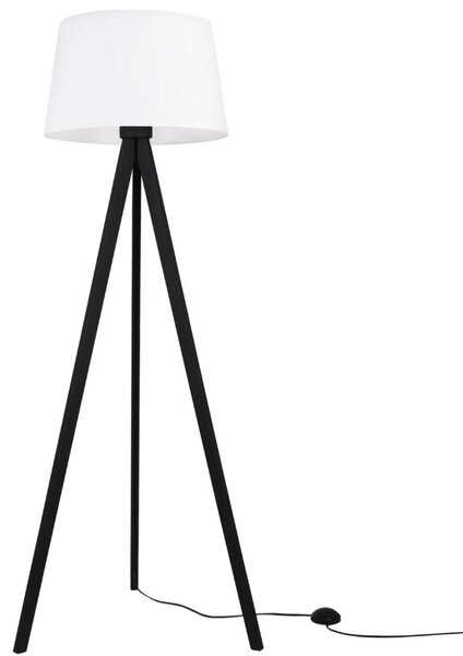 Lampa podłogowa trójnóg czarny Light Home LH Gaja 1xE27 44cm abażur stożek biały