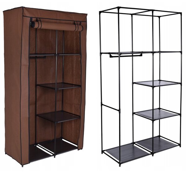 Szafka tekstylna GOCKOWIAK Mira (170 x 90 x 45) Brązowy