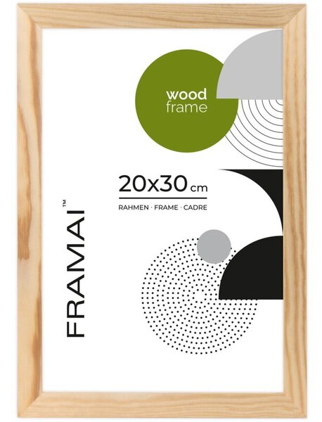 Ramka na zdjęcia 20x30 cm z drewna surowego sosnowa ramka DIY FRAMAI®