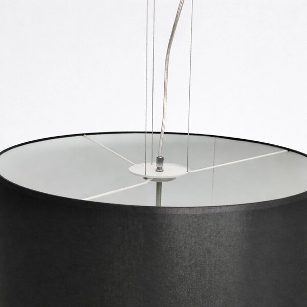 Wisząca lampa Vega czarna duża elegancka do salonu 50cm