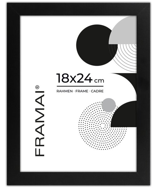 Czarna ramka na zdjęcia w rozmiarze 18x24 cm FRAMAI®