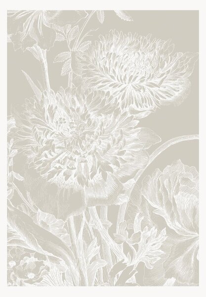 Tapeta Engraved Flowers