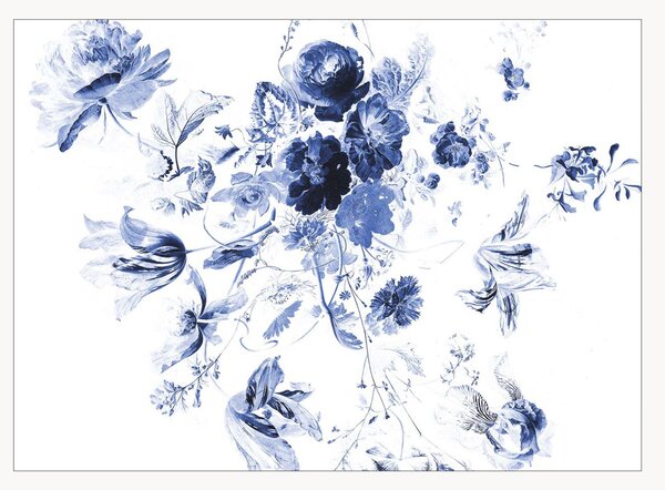 Tapeta Royal Blue Flowers III