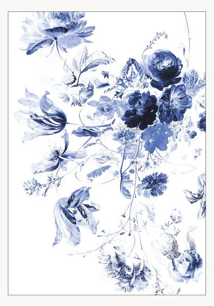 Tapeta Royal Blue Flowers III