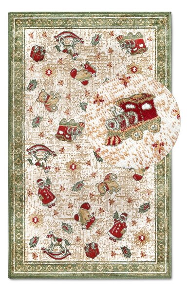 Zielony dywan z mieszanki bawełny ze świątecznym motywem 50x80 cm Toy's Delight Green Christmas – Villeroy&Boch