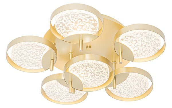 Plafondlamp goud 42 cm incl. LED 3-staps dimbaar - Patrick Oswietlenie wewnetrzne