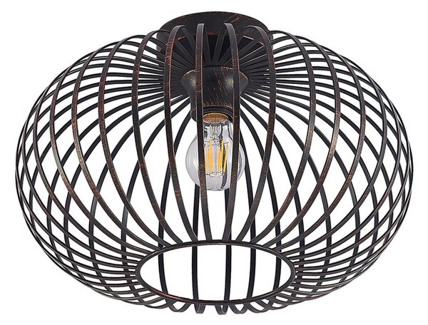 Lampa Sufitowa Lindby, Rosalea, ściemnialny, czarny, salon, metal, nowoczesny