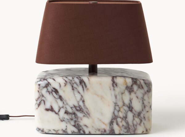 Lampa stołowa z podstawą z marmuru Calacatta Viola Maleo