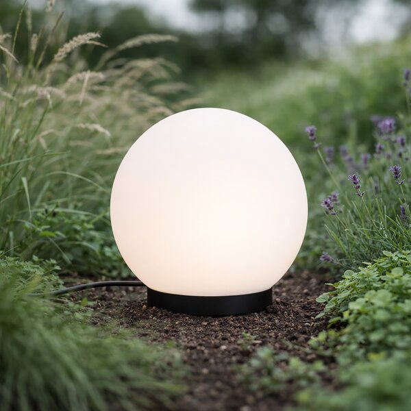 Nowoczesna lampa zewnętrzna 12V biała 20 cm z LED IP65 - Voltaire Luno