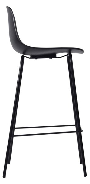 Czarny plastikowy hoker (wysokość siedziska 67,5 cm) Whitby – Unique Furniture